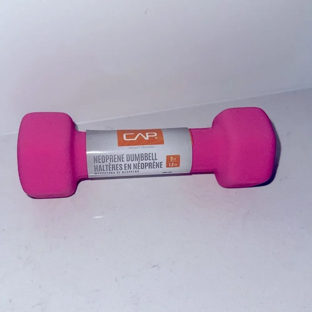 CAP Barbell Neoprene Dumbbell, 3lb,‎ neon pink